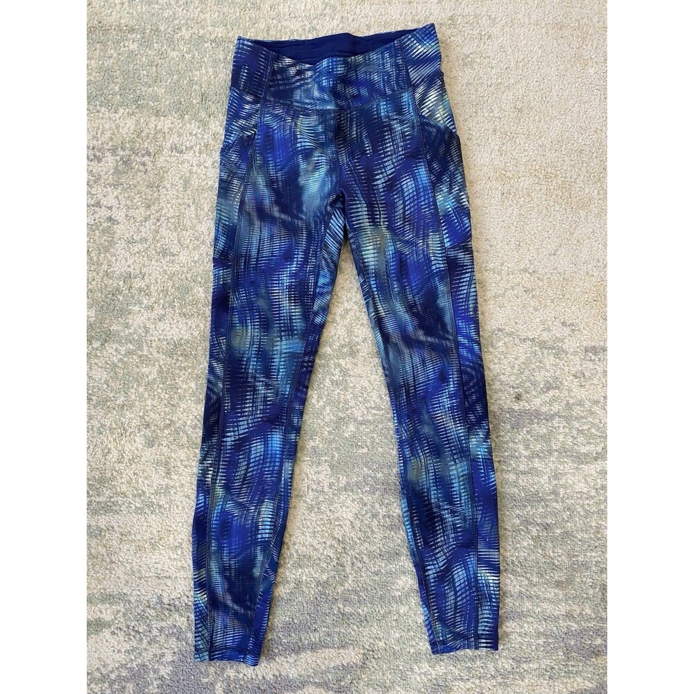 Lululemon Size 6 Wunder Train HR High Rise Tight Shapeshifter Flux Multi Blue